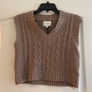 NWT Pink Rose Sweater Vest